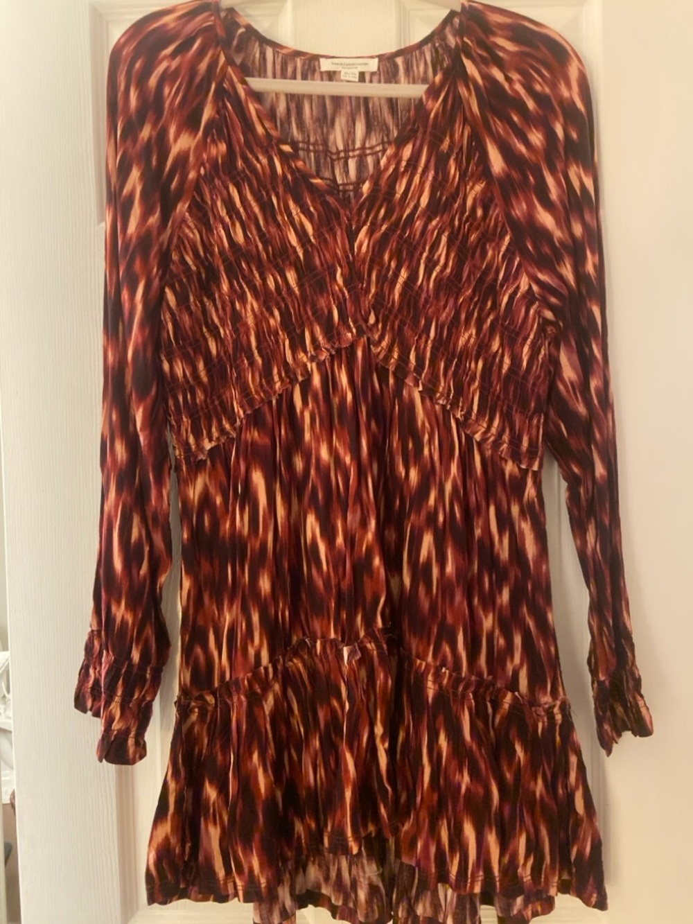 beachlunchlounge Rust and Mauve Abstract Print Tunic